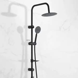מוט פינוק למקלחת שחור מט דגם סקיני עגול KAG – בסט דיל שופ best deal מוט מקלחת