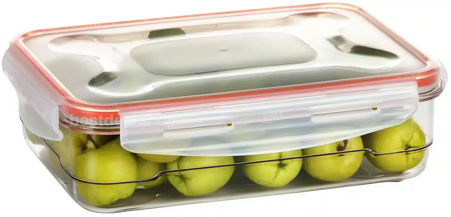 קופסת אחסון 1.2 ליטר כתום Tritan Cloc פוד אפיל בסט דיל שופ קופסאות אחסון, פתרונות אחסון למטבח
