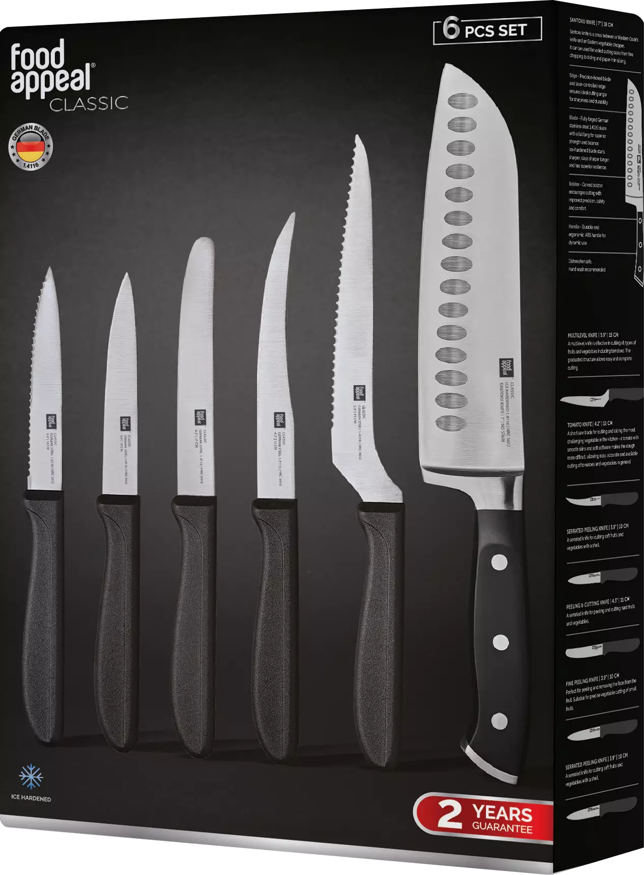 סכינים 6 חלקים Cult Classic Food Appeal פוד אפיל