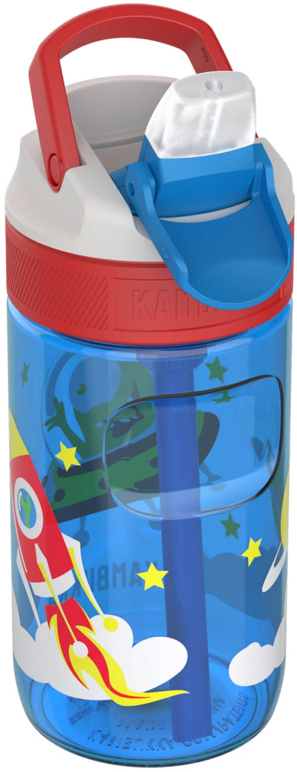 בקבוק שתיה ילדים 400 מ"ל כחול￼ Kambukka Lagoon Happy Alien קמבוקה￼